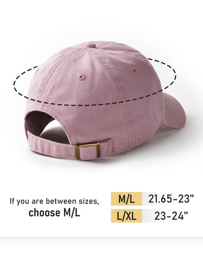 FURTALK Unisex Vintage Washed Unstructured Baseball Cap Washed Cotton Adjustable Dad Hat Pink