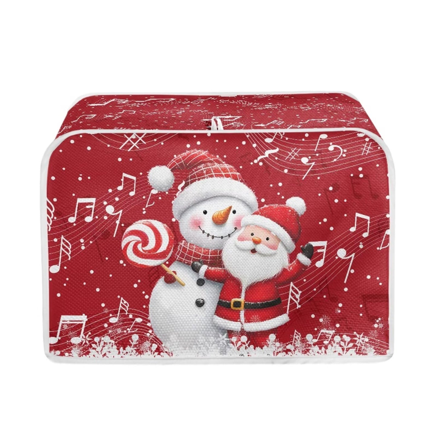 ASQVTIFE Christmas Santa Claus Toaster Dust Cover 4 Slice for Kitchen Christmas Decorations Snowman Bakeware Protector Compatible with 4 Slice Toaster Foldable Accessories for Kitchen