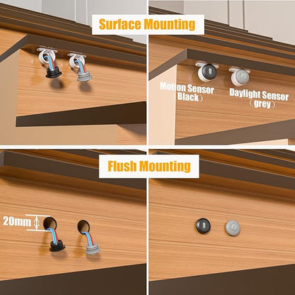 Intelligent Motion Triggered LED Stair Lighting Kit KMG-3233, 40" Cuttable LED Strip Light for Indoor LED Stair Lights (Warm White 3000K,24 Stairs)