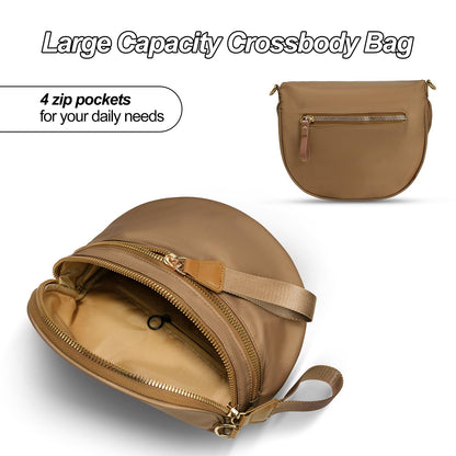 Checkered Crossbody Bag,Nylon Bum Bags for Women Crossbody,Spacious Sling Bag Purse Fanny Packs with Shoulder Strap
