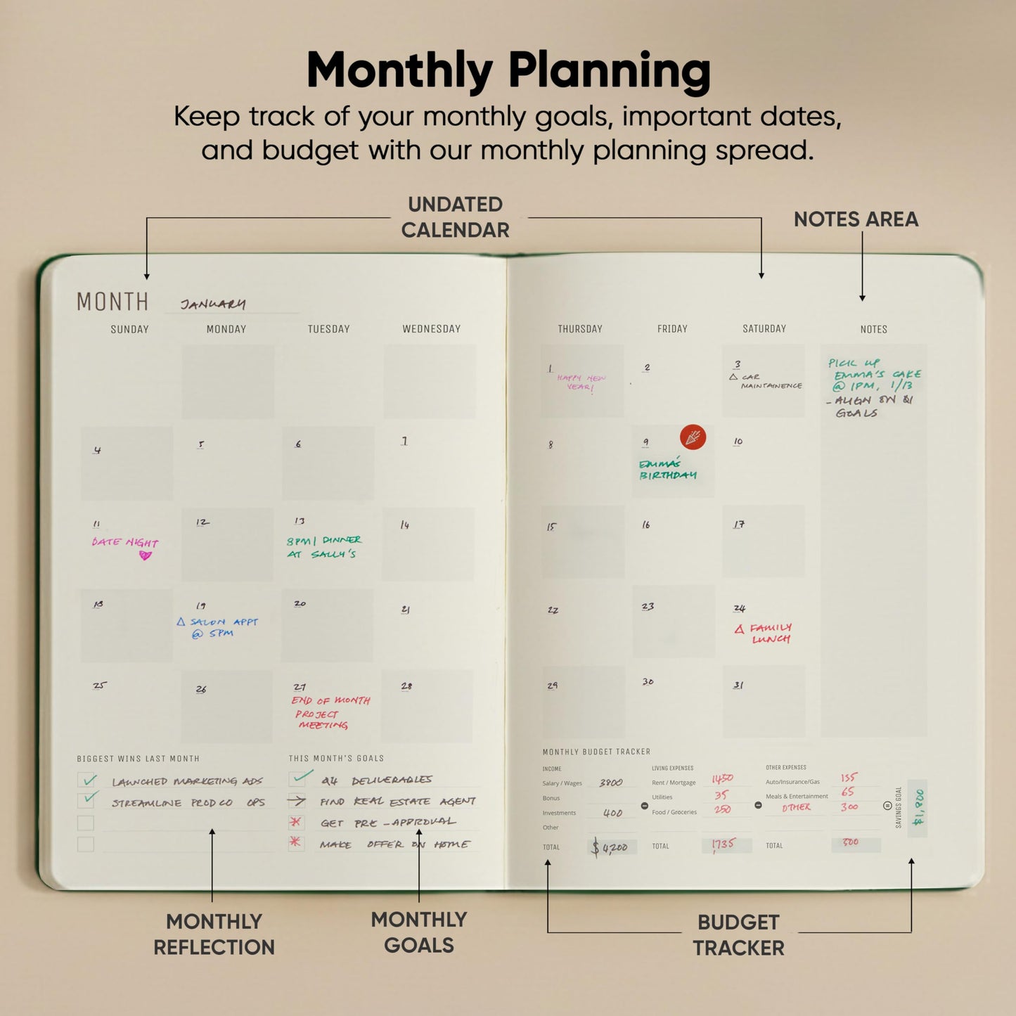 Hourly Planner & Appointment Book (8.5” x 11”) - Premium Hourly Planner with Daily Schedule & 30-Minute Time Slots for Better Time Management by PRODUCTIVITY STORE (A4, Black)
