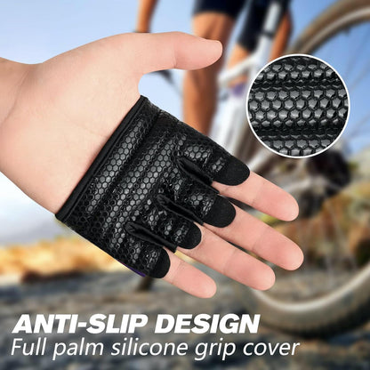 RYMNT Minimal Workout Gloves, Micro Weight Lifting Gloves Grip Pads with Full Palm Protection & Extra Grip for Women Weightlifting,Gym,Cross Training,Powerlifting,WODs.GalaxyPL-Large