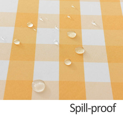 maxmill Checkered Rectangle Tablecloth Water Resistance Wrinkle Free Spillproof Heavy Weight Gingham Plaid Table Cloth for Buffet Banquet Parties Holiday Dinner, 60 x 84 Inch Yellow and White