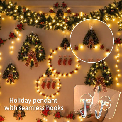 PapaPick Adhesive Wall Hook, Set Heavy-Duty Thickened self-Adhesive Hook，16Pcs，33lb max Loading，Transparent, Waterproof, Bathroom, Outdoor, Kitchen, Doors, Practical Tools.