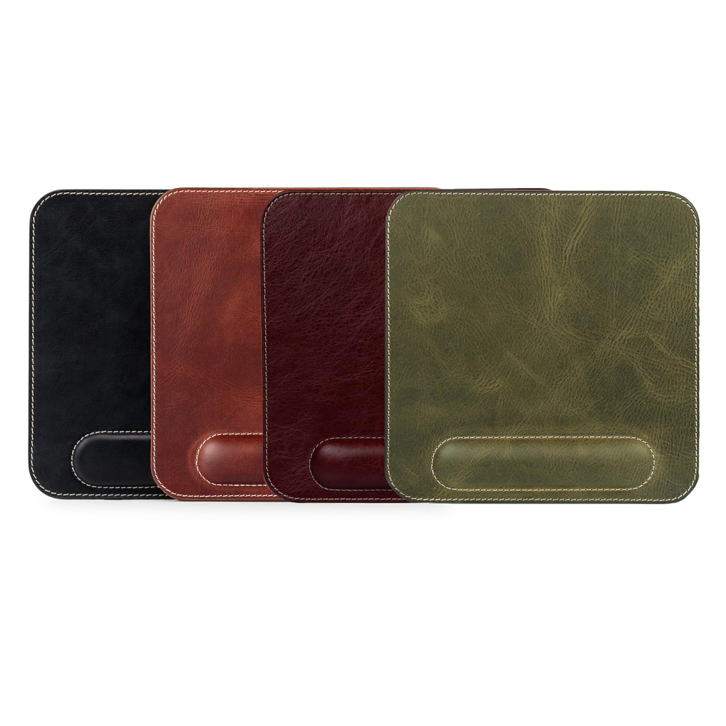 Londo Top Grain Leather Mouse Pad with Wrist Rest – Ergonomic Support, Non-Slip Base, Smooth Surface