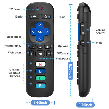 Replacement for Google-Chromecast-Remote, for Chromecast with Google TV Remote 4K/HD & Google TV Streamer 4K(Only for Snow Chromecast Google)