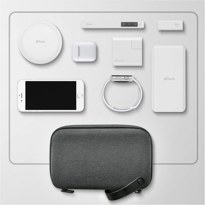JETech Travel Accessories Organizer Case, Portable Electronic Pouch Gadget Bag for MacBook Power Adapter Chargers, Cables, Power Bank, Mouse, Stylus Pen, Earphone, SD Card, USB Flash Drive