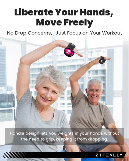 ZTTENLLY Hand Weights Sets for Walking - Comfort Fit - 1lb, 2lbs, and 3lbs Soft Walking Weights sets for Women & Men in Physical Therapy, Jogging, Running, and Aerobics
