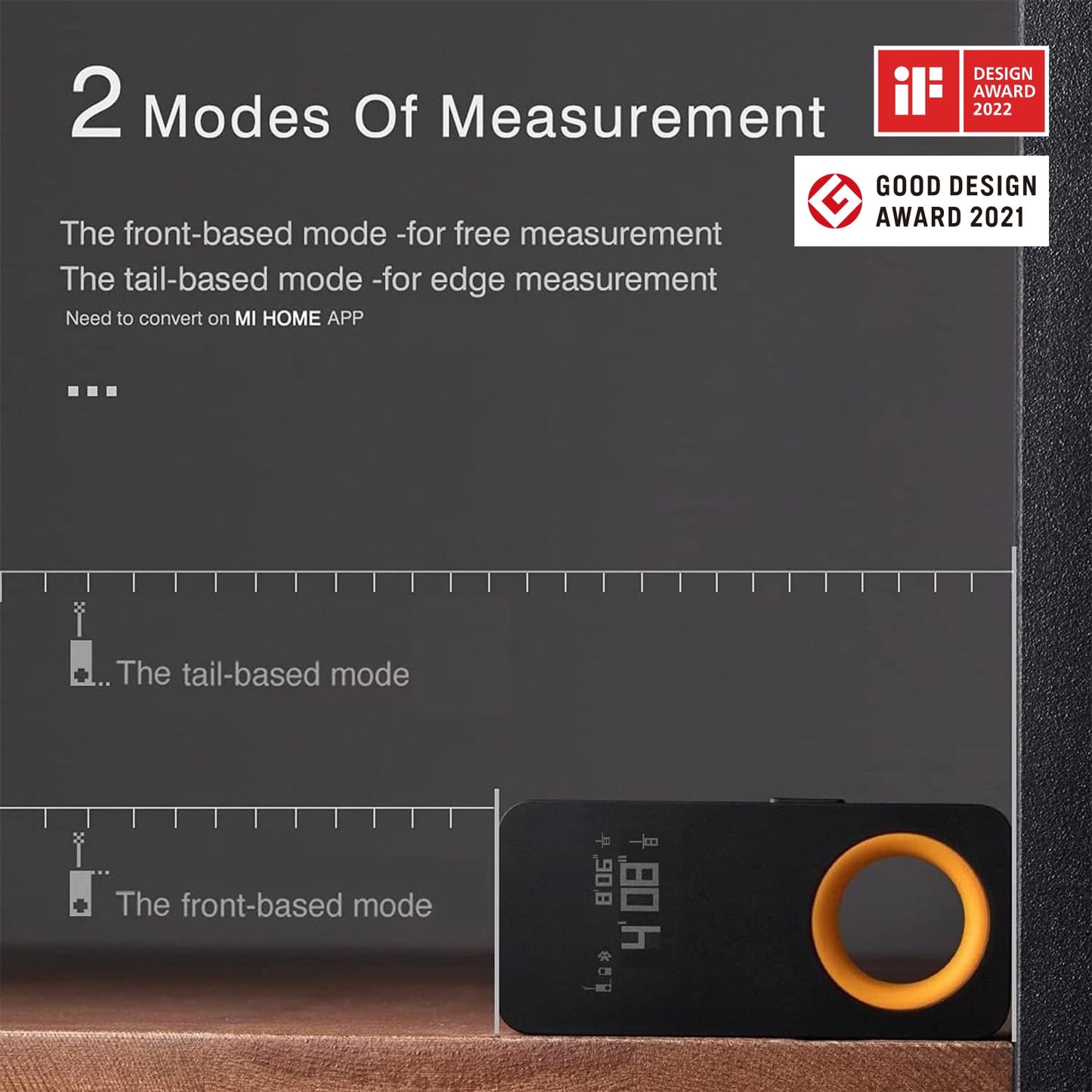 HOTO Laser Measuring Tool, Unique Gifts for Men Women, Pocket-Size 98Ft Laser Tape Measure ±2mm Accuracy, USB-C Rechargeable, OLED Display, Ft/M/in Unit, Real-time Data Sync, Cool Gadgets & Home Use