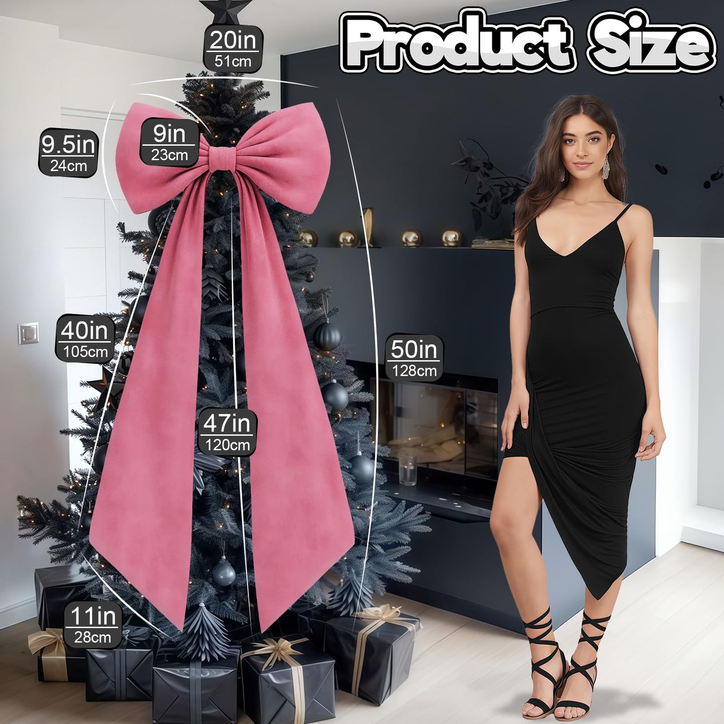 Froova Big Pink Bow Decor 50x20 Inch Coquette Birthday Decorations, Large Giant Velvet Coquette Room Wall Decor Bridal Shower Wedding Girl Just Want to Be One (Heavyweight Velvet, Shaping Process)