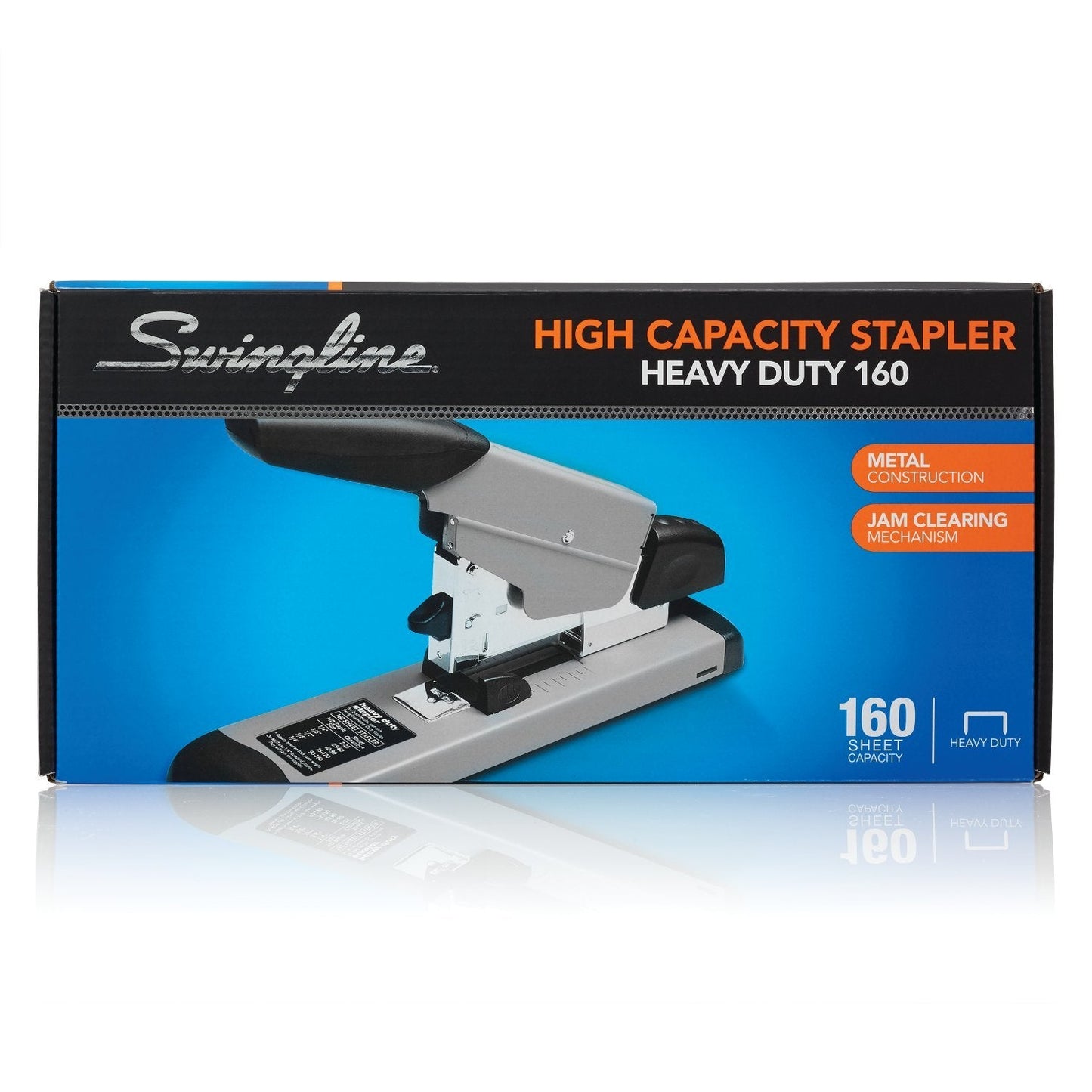 Swingline Heavy Duty Stapler, 160 Sheet Capacity, Jam Free, Metal, Black and Gray (39005)