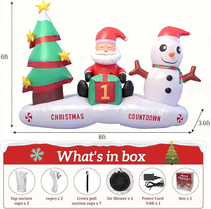 Inflatable Decoration for Inflatable Decoration in Outdoor Courtyards, Indoor Gardens, and Lawns (Christmas Countdown)