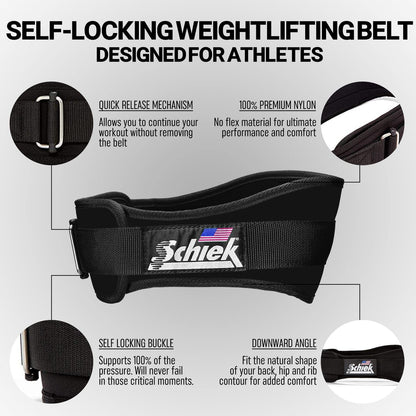 Schiek Sports Model 2004 Nylon 4 3/4" Weight Lifting Belt