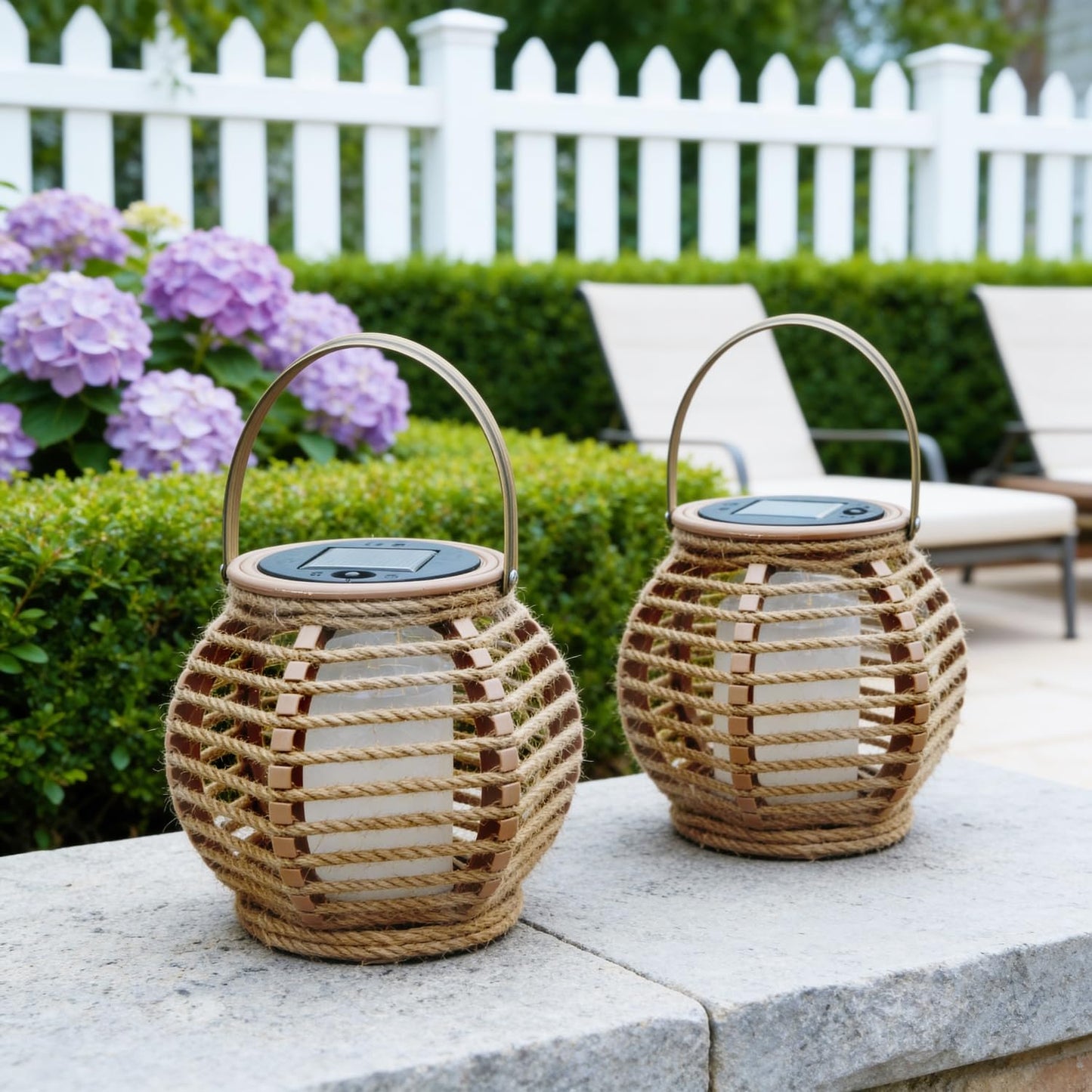 2 Pack Solar Lanterns Outdoor Waterproof, Pumpkin-Shaped Solar Lantern Hand-Woven Winding Bohemian Style Outdoor Lantern Hanging & Tabletop Decor for Garden/Patio Birthday Gifts for Women Mom Grandma