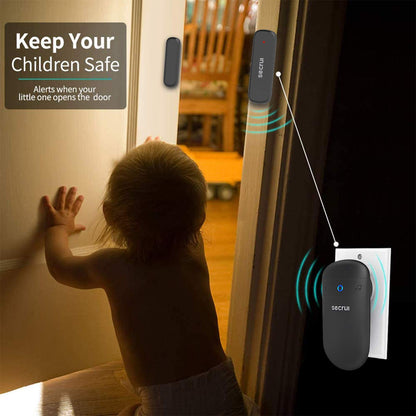 SECRUI Door Chime, Door Open Sensor Chime for Business/Home When Entering, Adjustable Volume, Easy Installation, 400ft Range, 52 Chimes, M508+D7