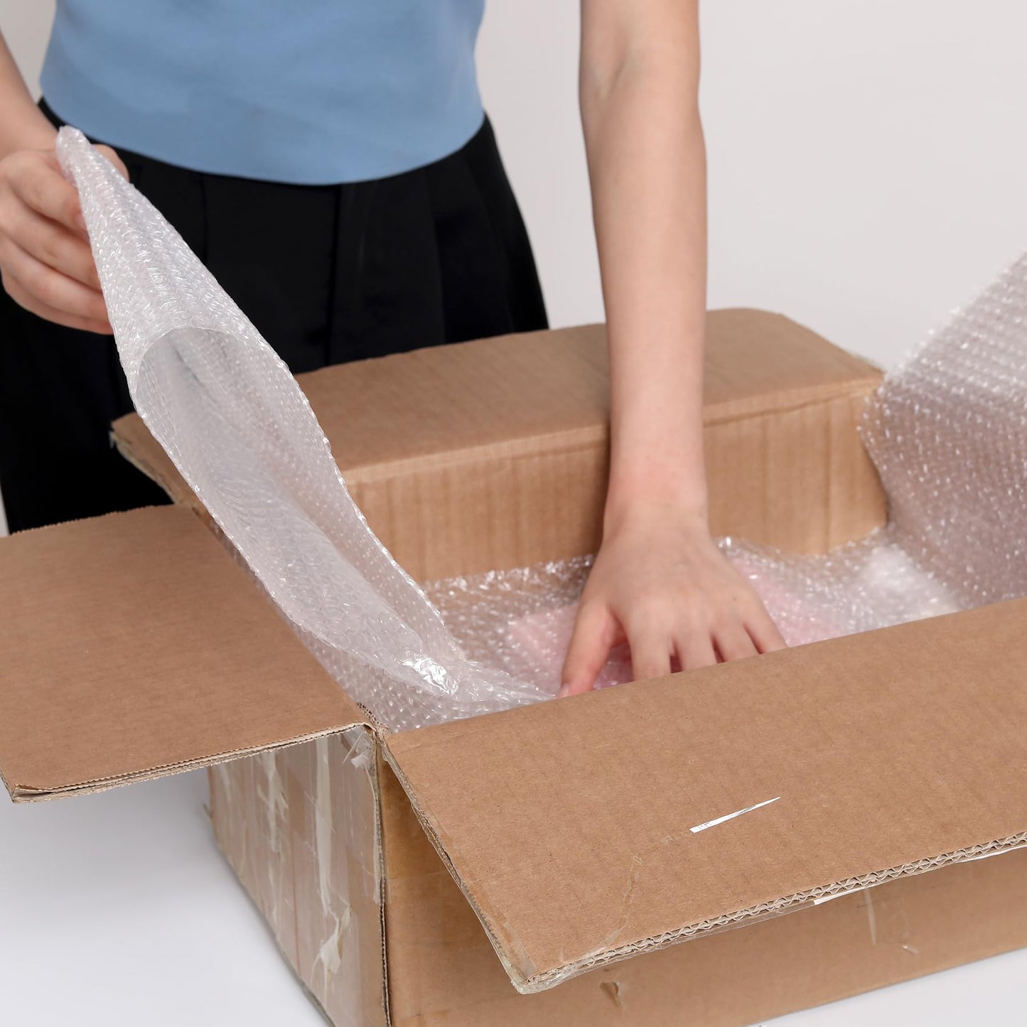 wanguagua 2 Pack 12 Inch x 72 ft Total Bubble Packing Wrap for Moving Boxes Shipping Cushioning Supplies Perforated Every 12”