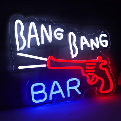 JFLLamp Crs LIGHT Neon Signs for Wall Decor Neon Lights for Bedroom Led Signs Suitable for Man Cave Bar Pub Restaurant Christmas Birthday Party Gift Led Art Wall Decorative Crs Light Bar Sign, 5V Usb Power, 17*11 Inch(Azure+red+white）