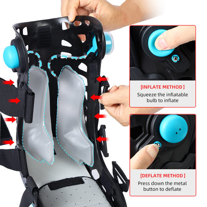 Medical Inflatable Walking Boot, Air Cam Walker Fracture Boot, Short Orthopaedic Boot for Sprained Ankle, Foot Pain Recovery, Stress Fracture, Broken Foot, Achilles Tendonitis Black (Medium)