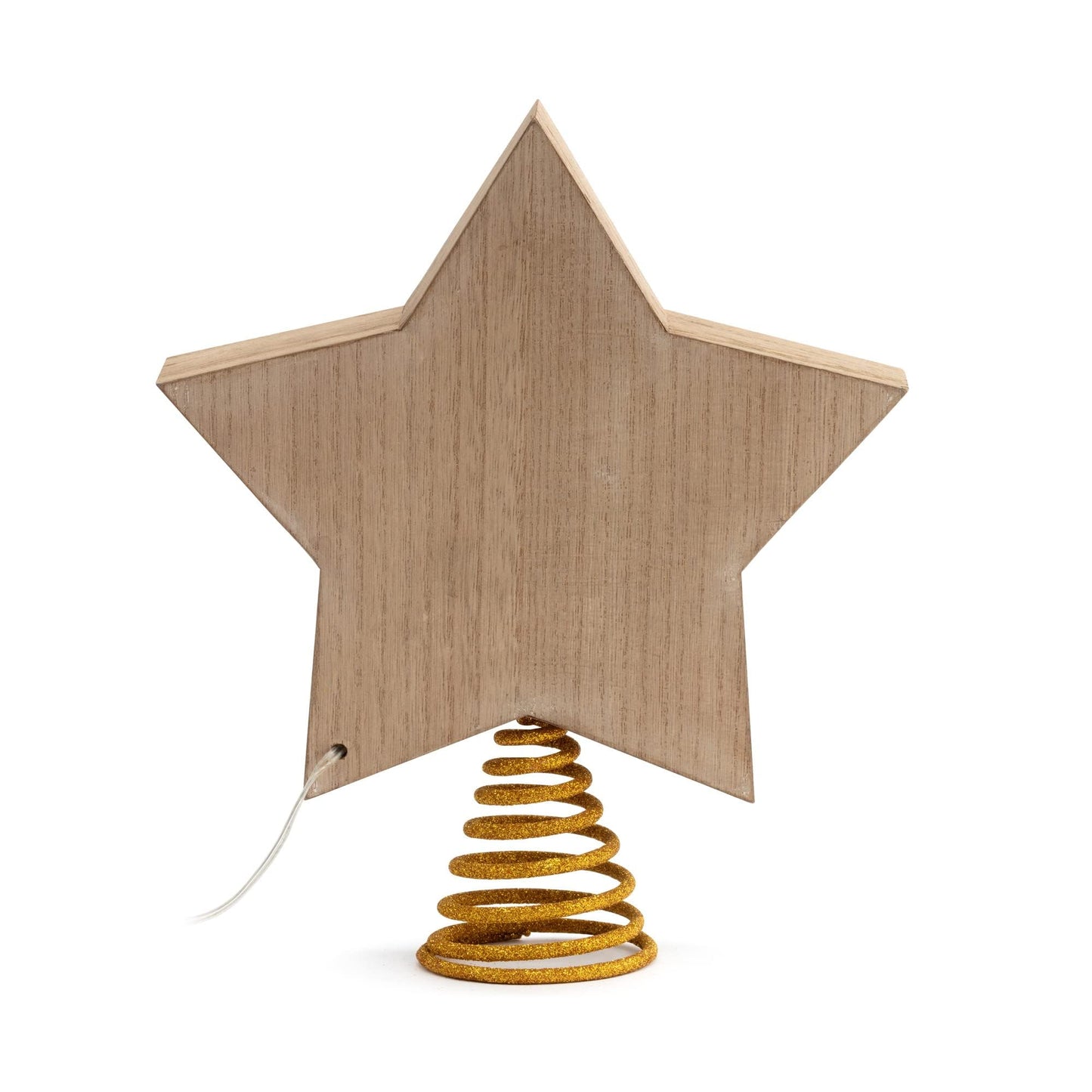 DEMDACO Lit Star Nativity Tree Topper - Glowing Gold Accented Wooden Star for Beautiful Holiday Charm - Christmas Tree Topper - Warm LED Shadow Box - Cutout Nativity Scene