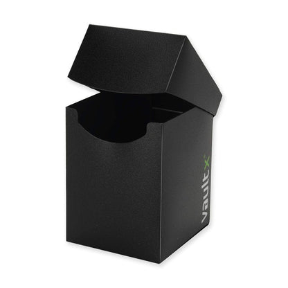 Vault X Large Standard Deck Box with 150 Black Sleeves, fits 100+ Sleeved Trading Cards (Black)