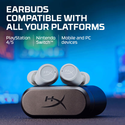 HyperX Cirro Buds Pro – True Wireless Earbuds, Active Noise Cancellation, ANC, Ambient Sound Mode, Low Latency, Bluetooth 5.2, IPX4, Fast Charge, PC, Nintendo Switch, Mobile - Tan