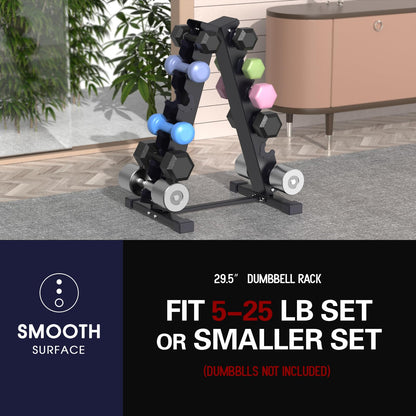 Dumbbell Rack Compact Weight Rack for Dumbbell, Kettlebell, Barbell, Heavy Duty Weight Storage Organizer (A-size dumbbell rack)