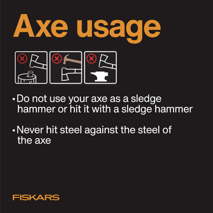 Fiskars X7 Hatchet Lightweight Wood Splitter for Small to Medium Size Kindling with Proprietary Blade and Shock-Absorbing FiberComp Handle, Lawn and Garden Tool, 14 inch, 1.5 pounds