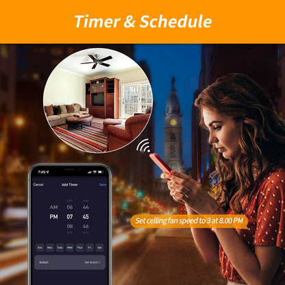 Universal Smart WiFi Ceiling Fan Remote Control Kit, Compatible with Alexa, Google Assistant and Smart Life App, No Hub Required R28 53T WiFi kit DIMMER