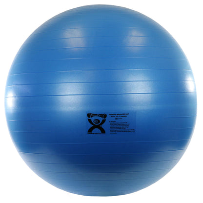 CanDo Inflatable Exercise Ball -Blue 33.5", Durable Extra Thick Non-Slip Stability Ball for Core Workouts, Yoga, Pilates, Active Seating, Physical Therapy, Pregnancy, Home Gym, Flexibility