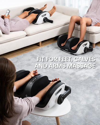 RENPHO Shiatsu Foot Massager with Heat, FSA HSA Eligible, Foot and Calf Massager Focus on Feet Health, Deep Kneading Massage for Plantar Fasciitis Relief, Fits Size up to 14, Fathers Day Dad Gifts