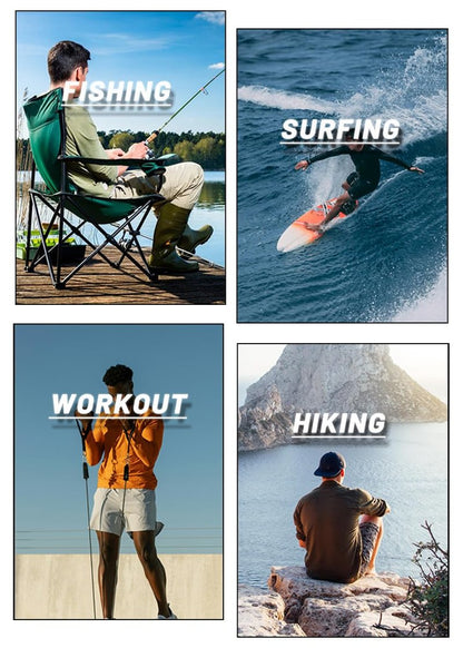Azure Rashguard for Men - Long Sleeve Sun Protection Athletic T-Shirt for Outdoor & Camping Activities