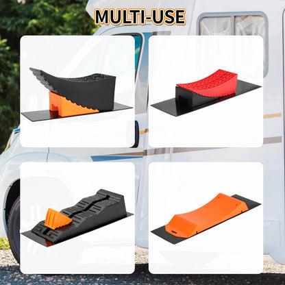 OULEME 26x9 Heavy Duty Rubber Mat, Anti-Slip Rubber Pad for RV Leveling Blocks/Ramp/Leveler (2 Pack)