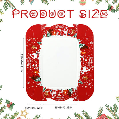 Cunhill 60 Pack Christmas Paper Trays Christmas Movie Night Snack Trays Disposable Party Plates Food Serving Boats for Cookie Snack Movie Night Party Supplies