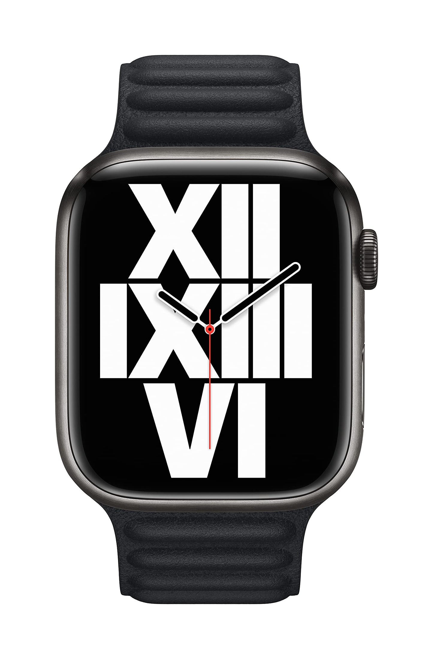Apple Watch Band - Leather Link - (45mm) - Midnight - Small/Medium