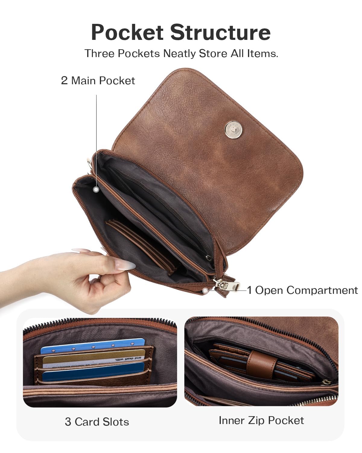CHOLISS Small Crossbody Bags for Women, Vegan Leather Cell Phone Purse, Mini Travel Purse with Adjustable Strap Womens Gifts