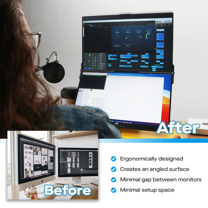 Mobile Pixels Geminos (2 x 24 inch) IPS Dual Stacked Computer Monitors with 65W USB-C Charging, 1080P Webcam&Speakers, All-Inclusive Workstation PC Monitor, USB-A/USB-C/HDMI, Ergo Design(2 Monitors)