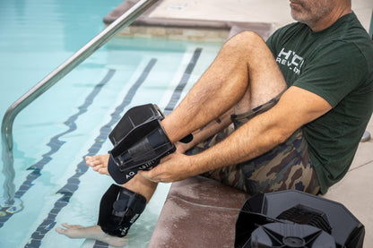 Aquastrength Hydro-Tone Total Body Pool Exercise System, Isokinetic Functional Water Weights, Bells 12" x 7.5", Fins 6.5" x 2.5", Quick Start Guide Included, Black