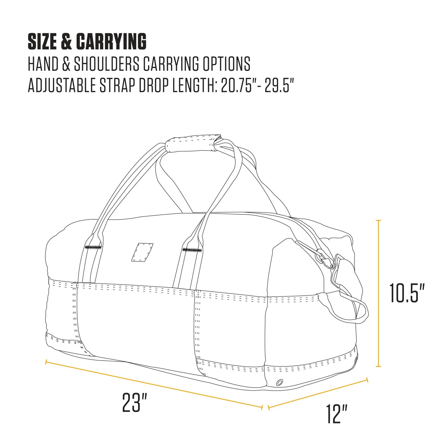 Carhartt Classic Duffels, Heavy-Duty Bag for Jobsite, Gym, & Travel, 55L, Carhartt Brown