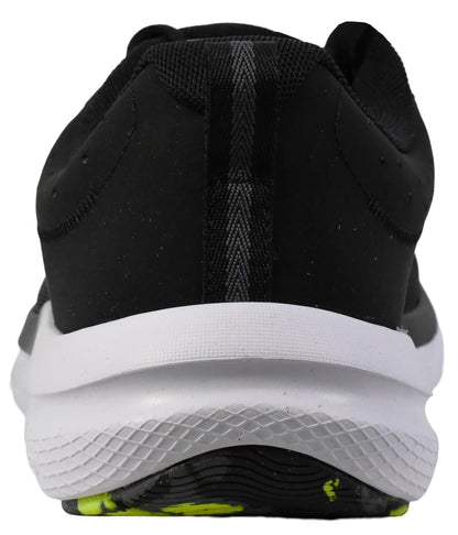 Under Armour Men's Charged Assert 10 Shoes, (004) Black/Black/High Vis Yellow, 9 X-Wide