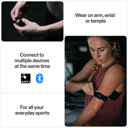 Polar Verity Sense - Optical Heart Rate Monitor Armband - ANT+, Dual Bluetooth, Black, M-XXL