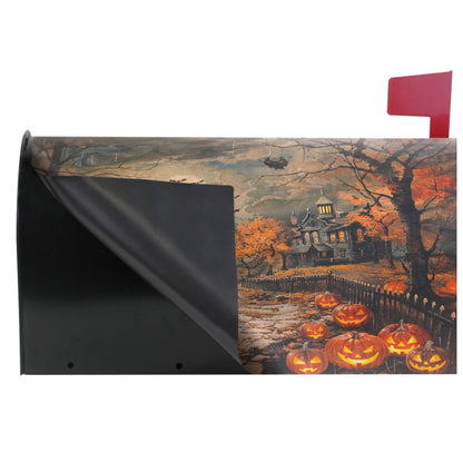 Wamika Happy Halloween Magnetic Mailbox Covers Spooky Pumpkin Lantern Mailbox Cover Standard Size Full Magnet Garden Yard Porch Mail Boxes Cover Holiday Decorations 21" L x 18" W