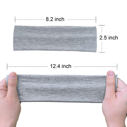 Fecawd 3PCS Headbands for Women Non Slip Elastic Sweat Hairbands Fashion Sports Hair Bands Soft Cloth Fabric Stretchy Headband for Workout Yoga Running