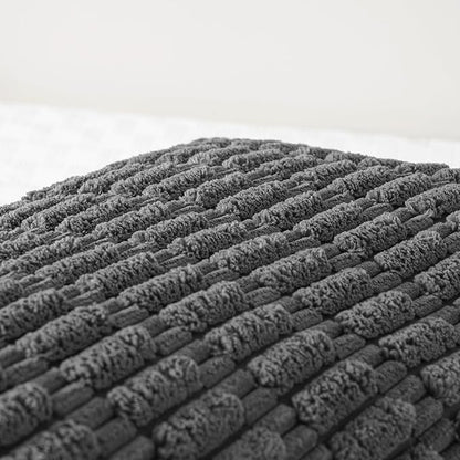 Fancy Homi Dark Grey Long Body Lumbar Decorative Throw Pillow Covers 20x54 Inch for Bed Couch Bedroom Bench, Soft Corduroy Rectangle Solid Pillow Case, Rustic Farmhouse Boho Room Decor