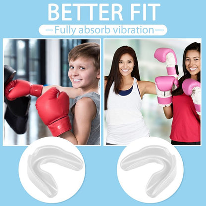 10 Pcs Sport Mouth Guards Gum Teeth Armor Game Guard for Boxing Basketball Football Hockey Karate Basketball Rugby Match (Clear White)