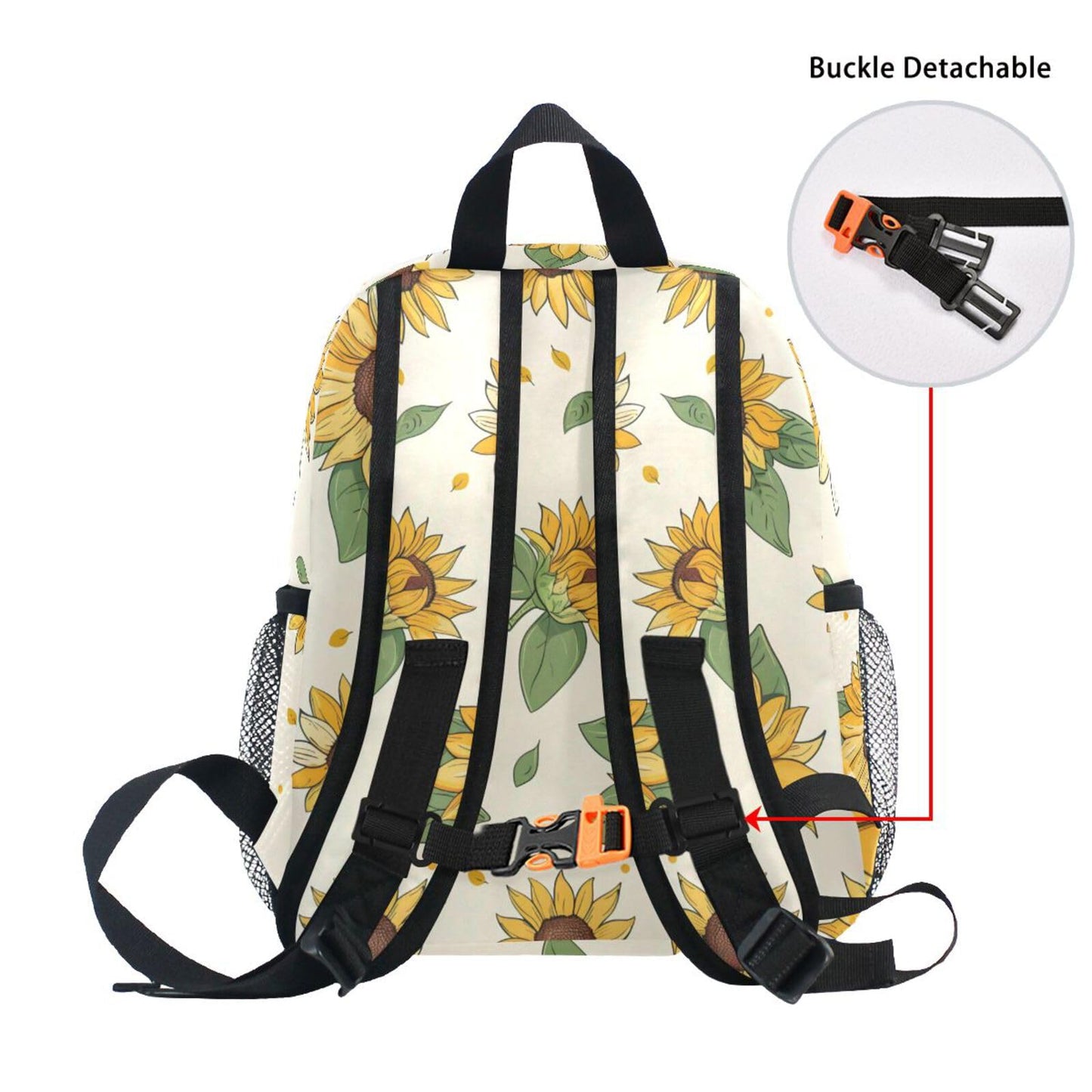 BOENLE Toddler Backpack Retro Sunflower Leaves Kids Backpacks for Boys Girls 3-8 Kindergarten Preschool Backpack