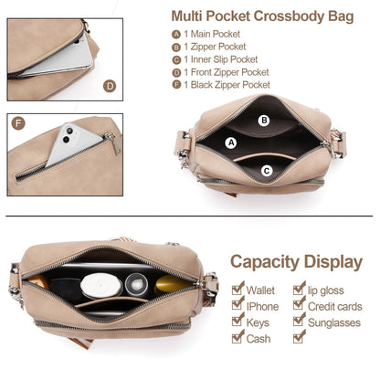 CLUCI Crossbody Bags for Women Trendy, Vegan Leather Shoulder Handbags，Purses for Women with Adjustable Wide Strap