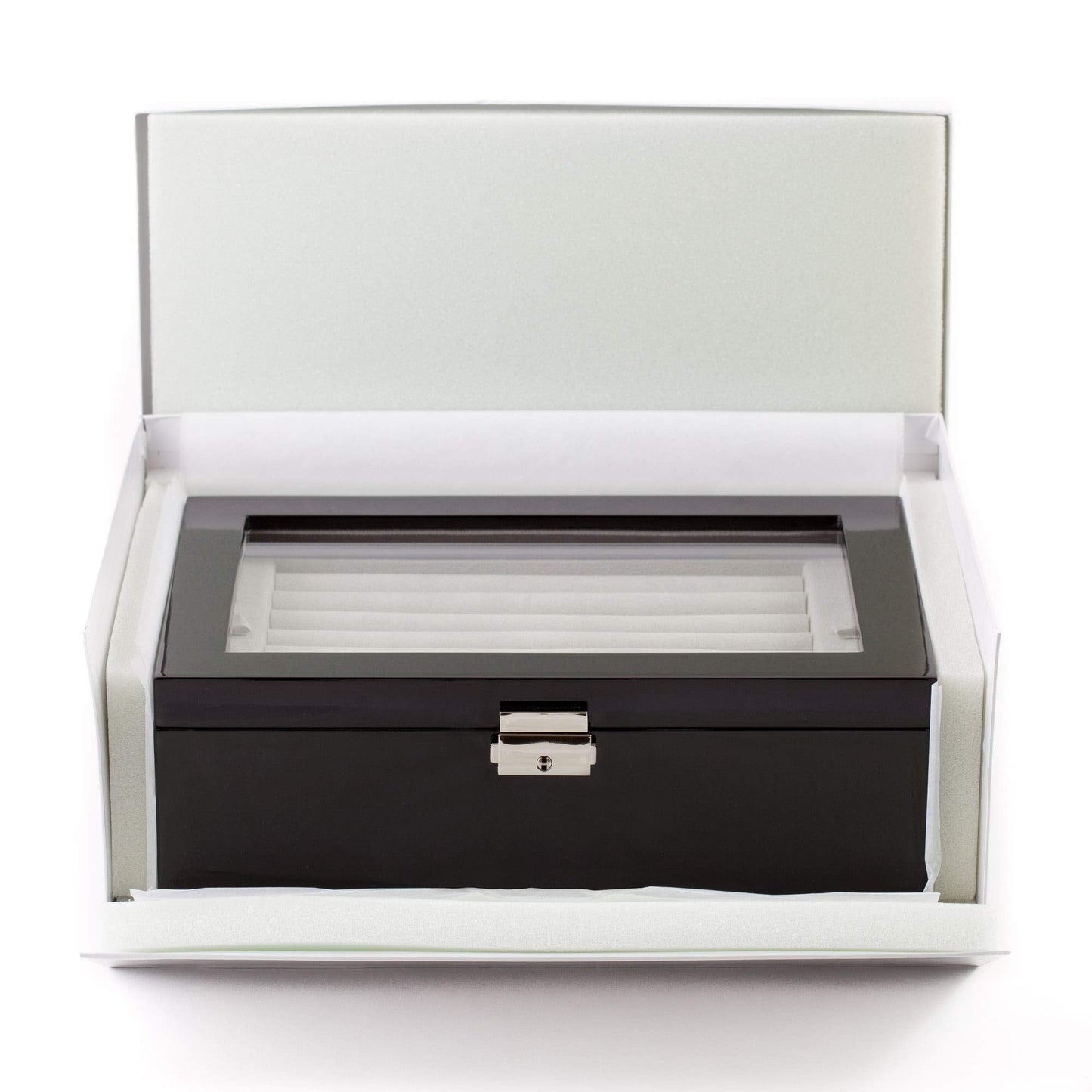 Black Double Layer Jewelry Cufflinks Storage Presentation Box / Case by Cuff-Daddy