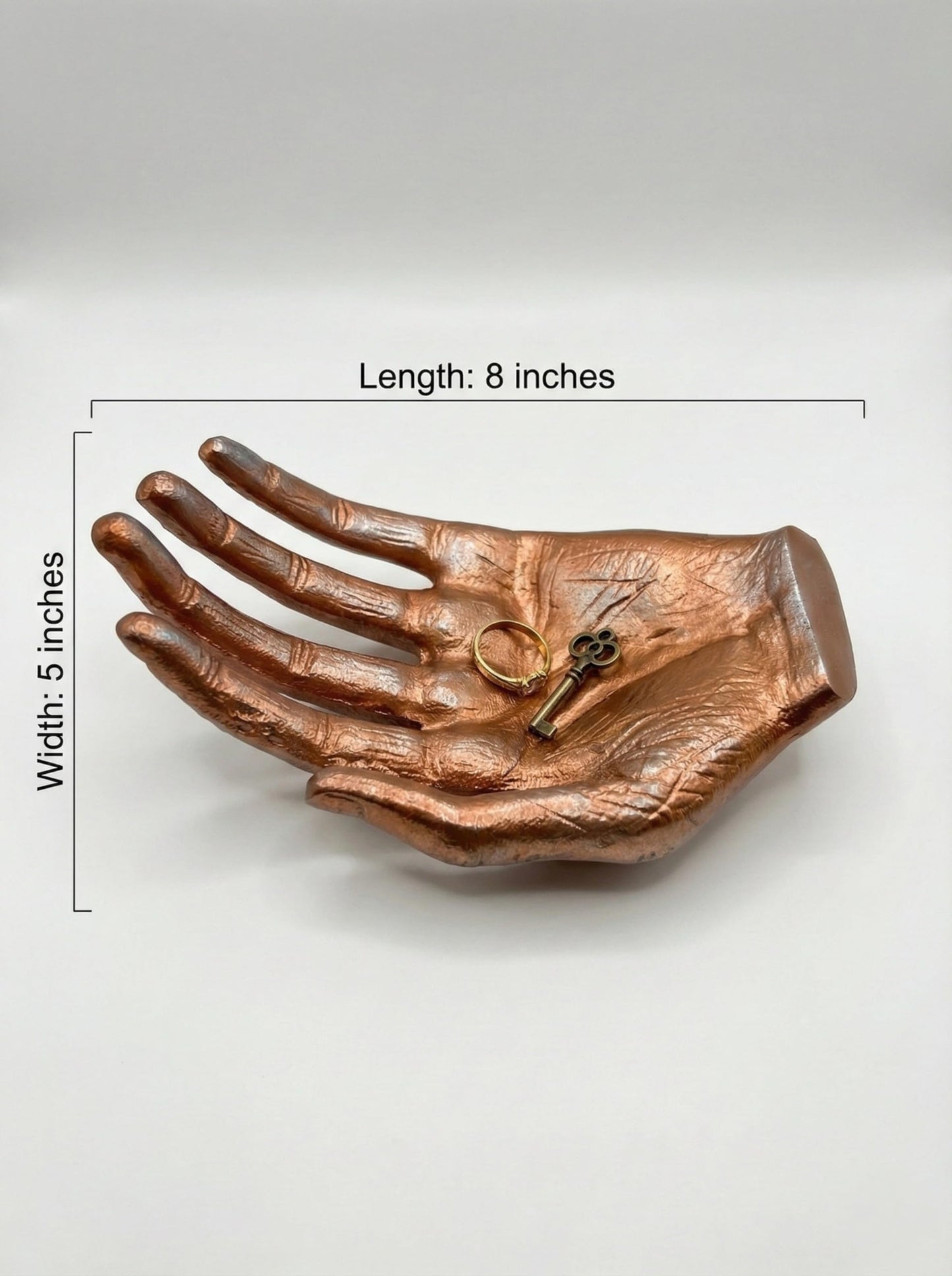 Copper Antique Caring Hand Shaped Decorative Hand Tray-Cute Catch All Trinket Tray-Candy Dish Offering Stand-Home Decor Hand Jewellery Holder Keys Holder-Mother’s Day Birthday Christmas Gift
