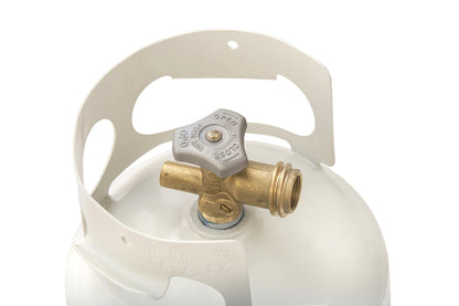 FLAME KING YSN5LB 5 Pound Propane Tank Cylinder, Great For Portable Grills, Fire Pits, Heaters And Overlanding, White