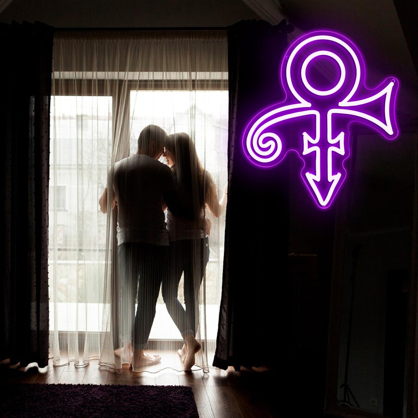Prince Purple Symbol Neon Signs for Wall Decor,Dimmable Music Singer Love Symbol Sign,USB Powered Neon Light for Dorm Man Cave Bar Music Studio Party Birthday Gifts(11.8 * 13.3in)